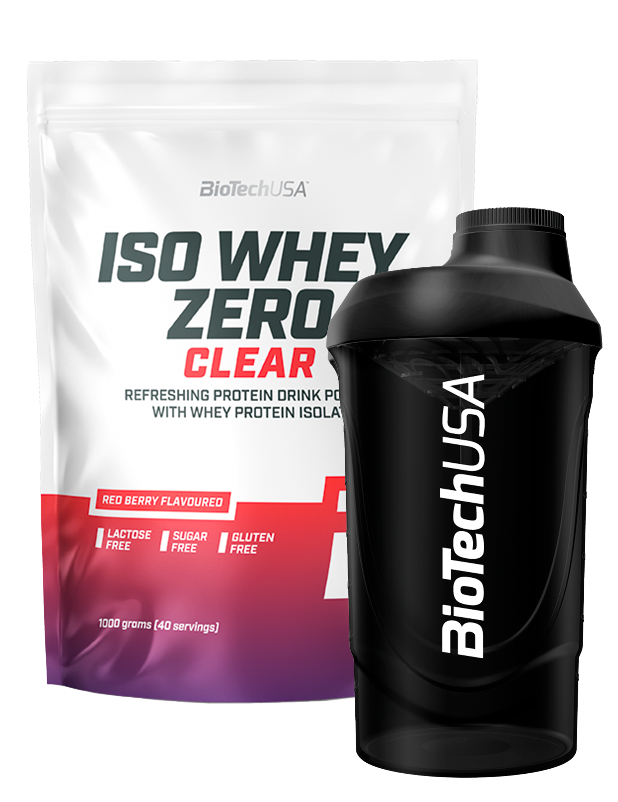 Iso Whey Zero Clear (1000g)+gratis valgfri Shaker