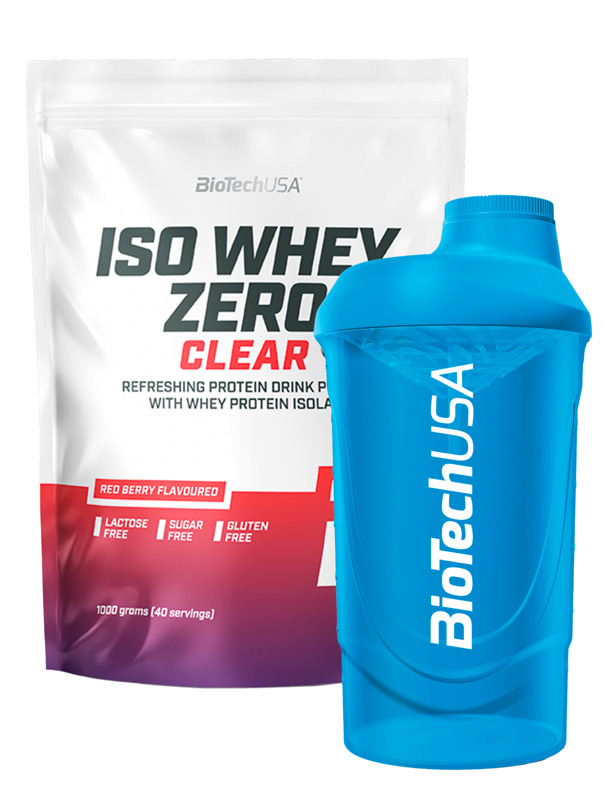 Iso Whey Zero Clear (1000g)+gratis valgfri Shaker
