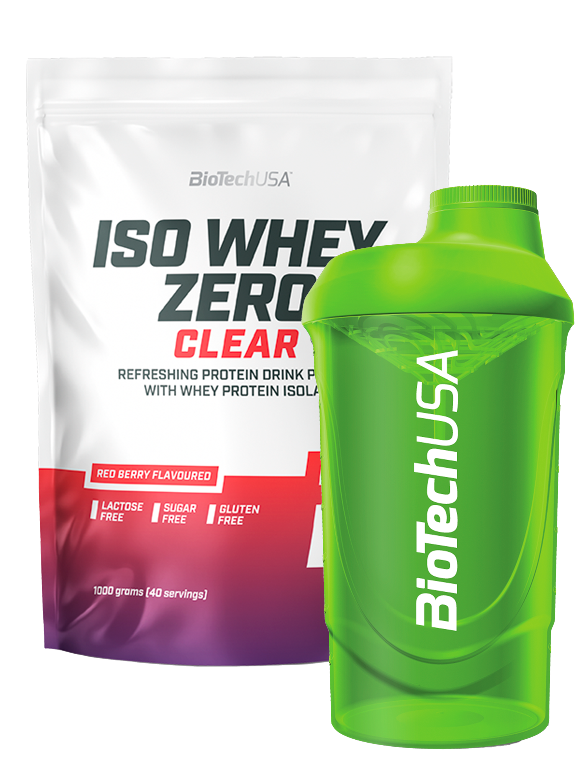 Iso Whey Zero Clear (1000g)+gratis valgfri Shaker
