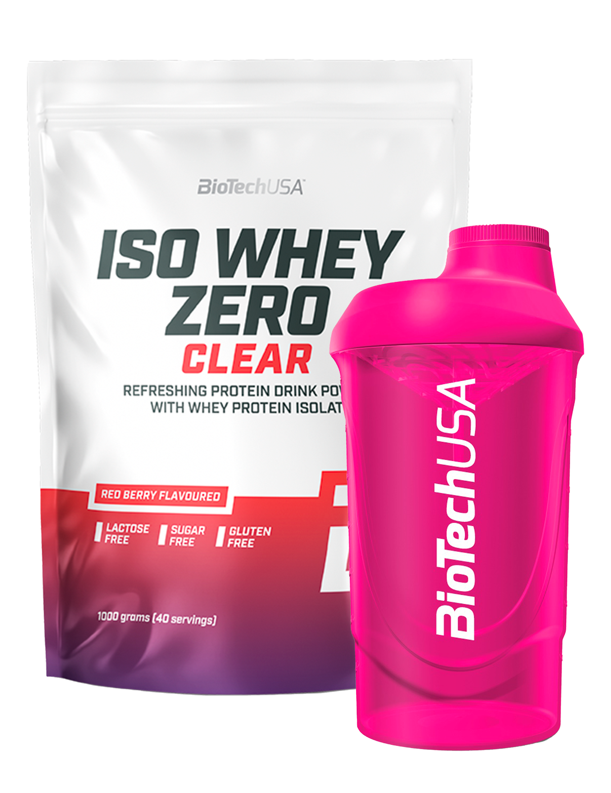 Iso Whey Zero Clear (1000g)+gratis valgfri Shaker