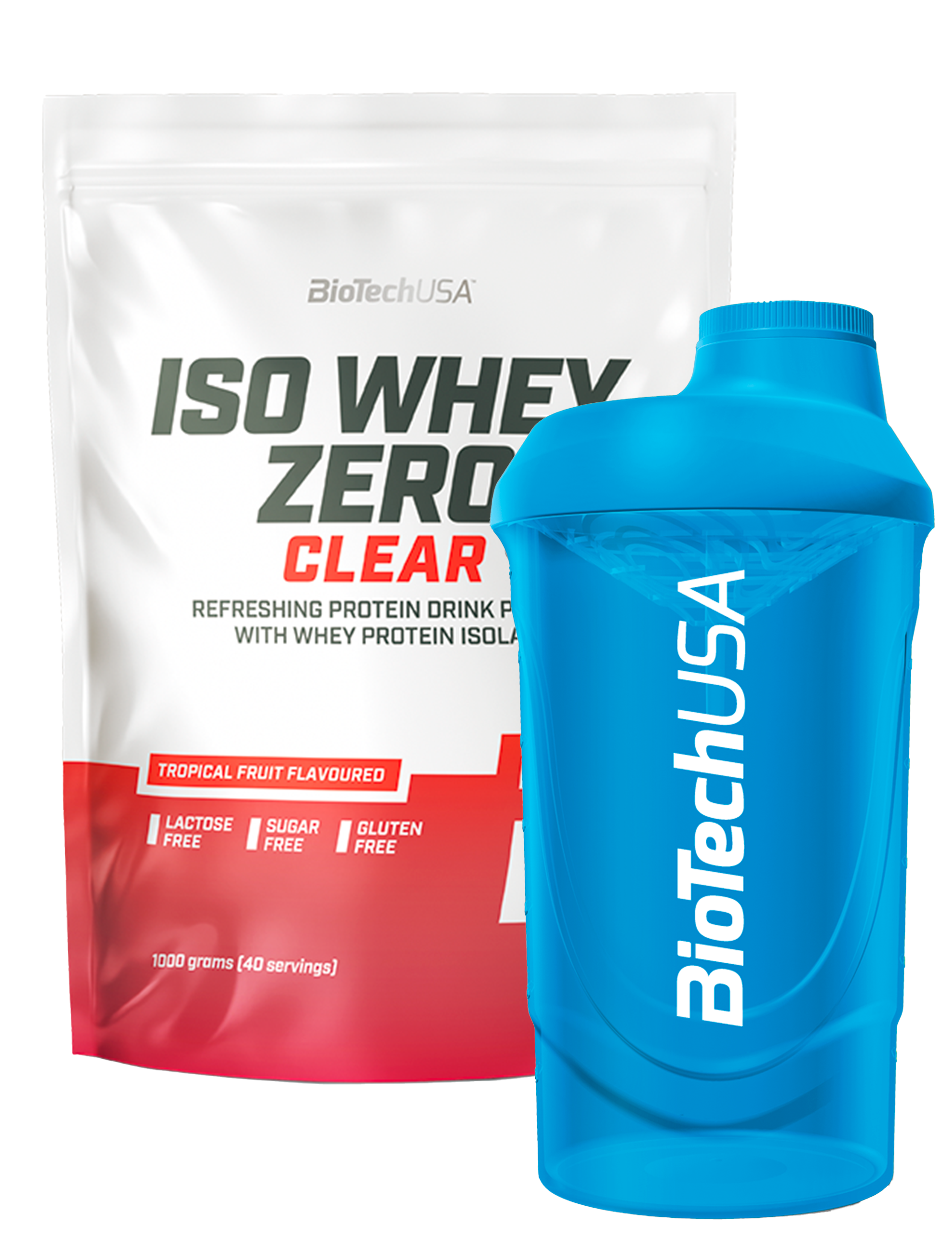 Iso Whey Zero Clear (1000g)+gratis valgfri Shaker
