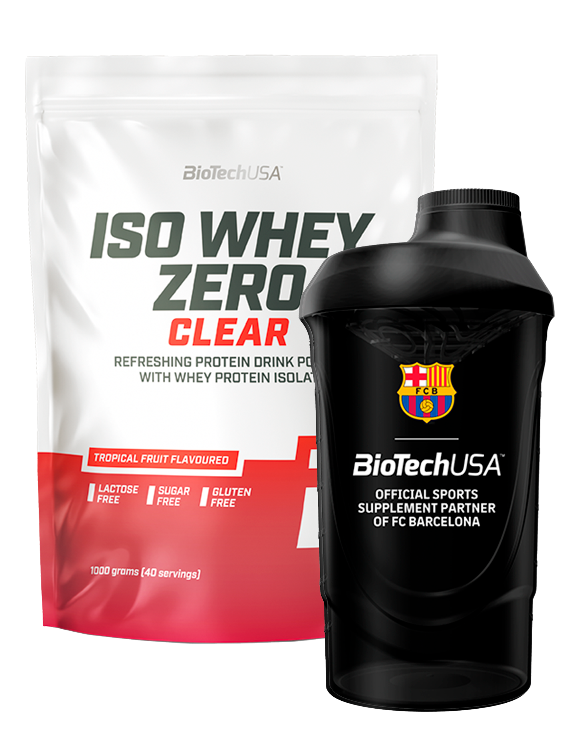 Iso Whey Zero Clear (1000g)+gratis valgfri Shaker
