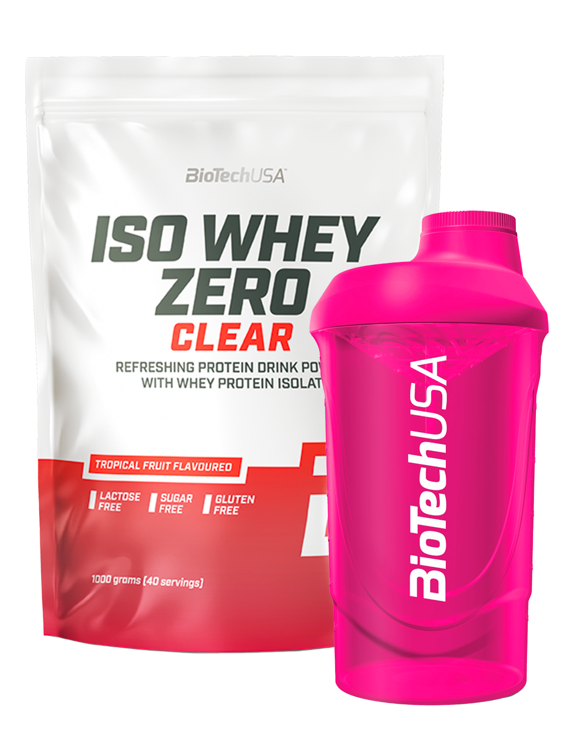 Iso Whey Zero Clear (1000g)+gratis valgfri Shaker