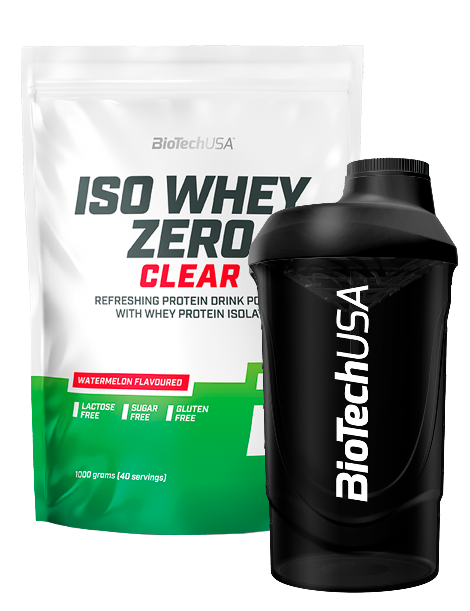 Iso Whey Zero Clear (1000g)+gratis valgfri Shaker