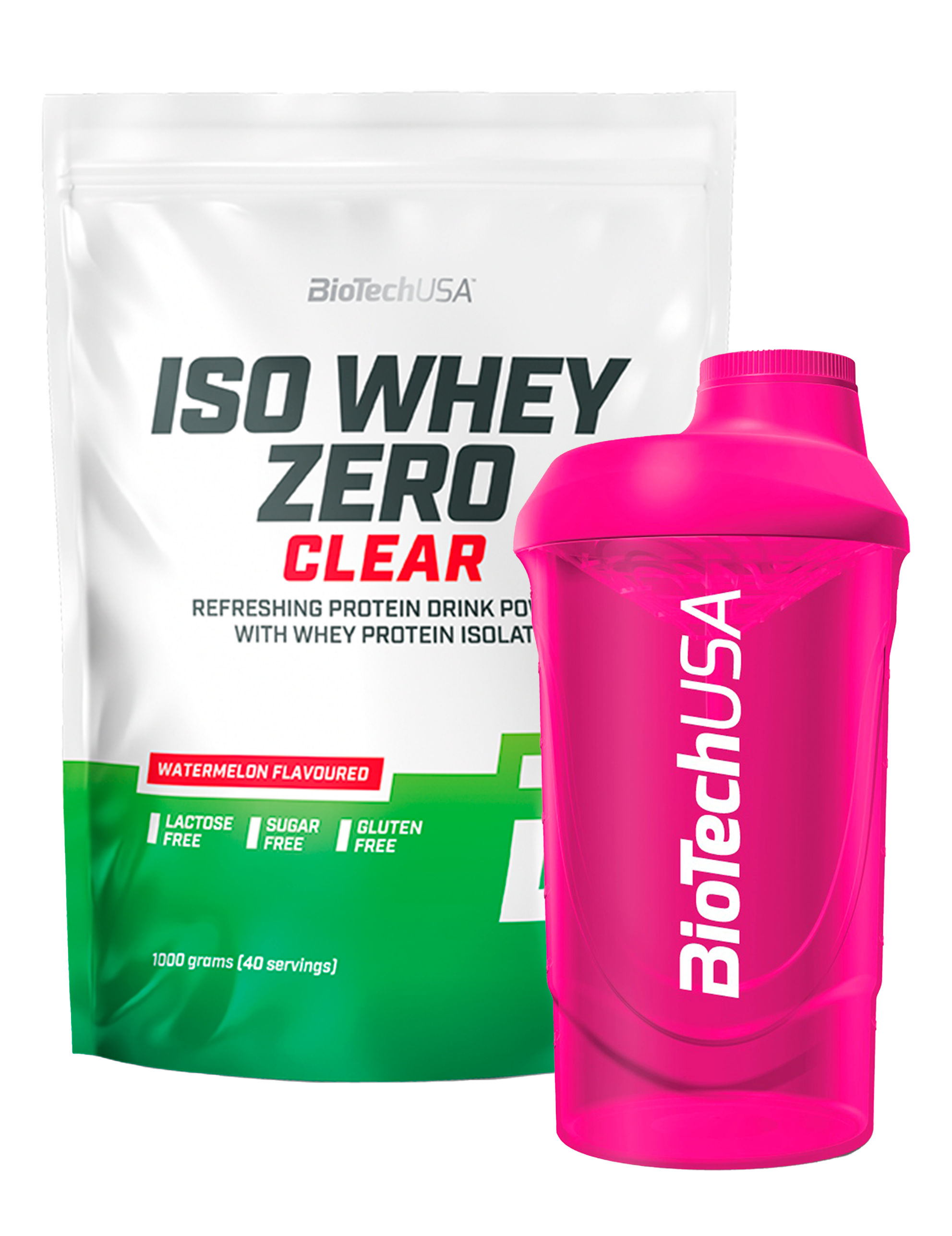 Iso Whey Zero Clear (1000g)+gratis valgfri Shaker