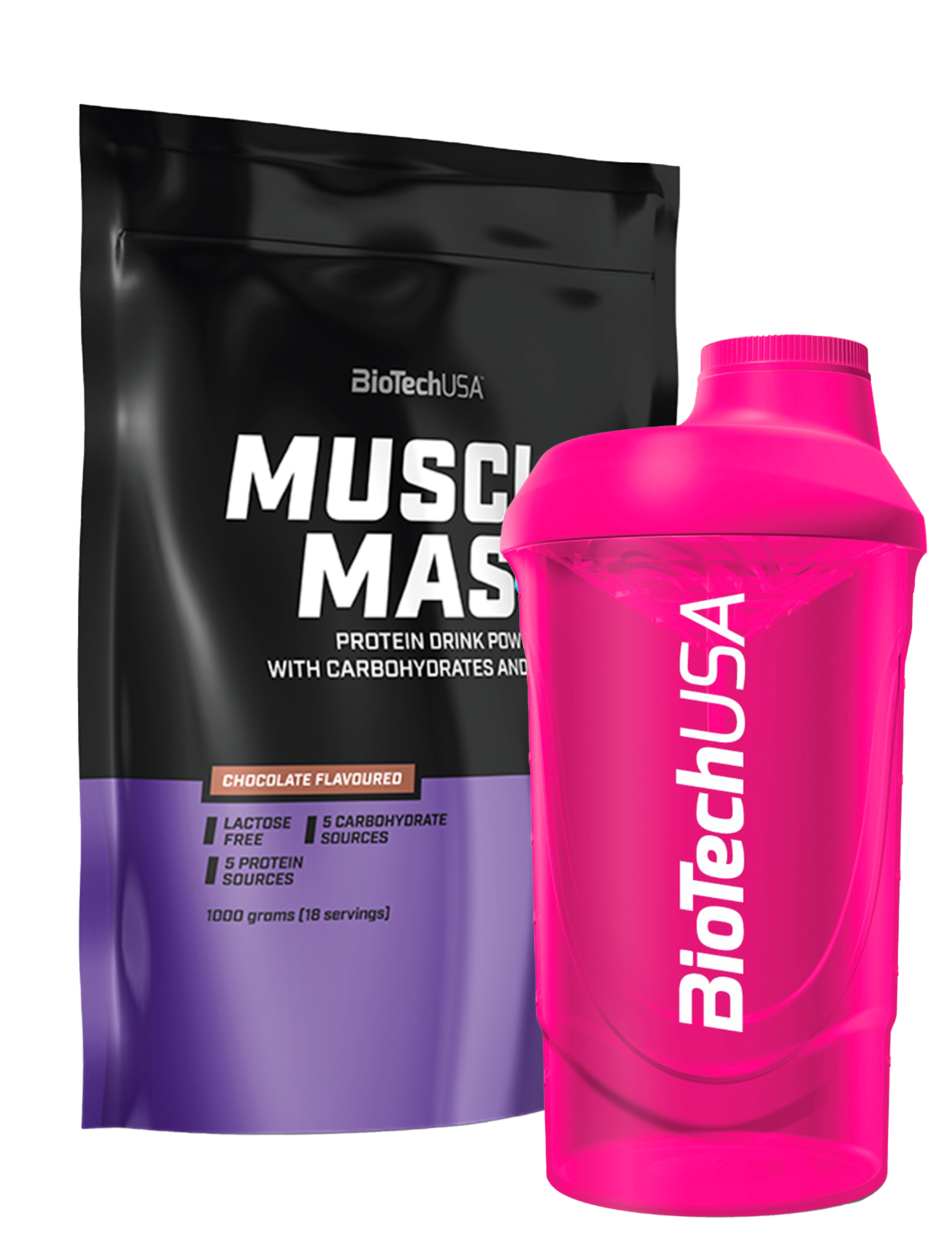 Muscle Mass (1000g)+gratis valgfri Shaker