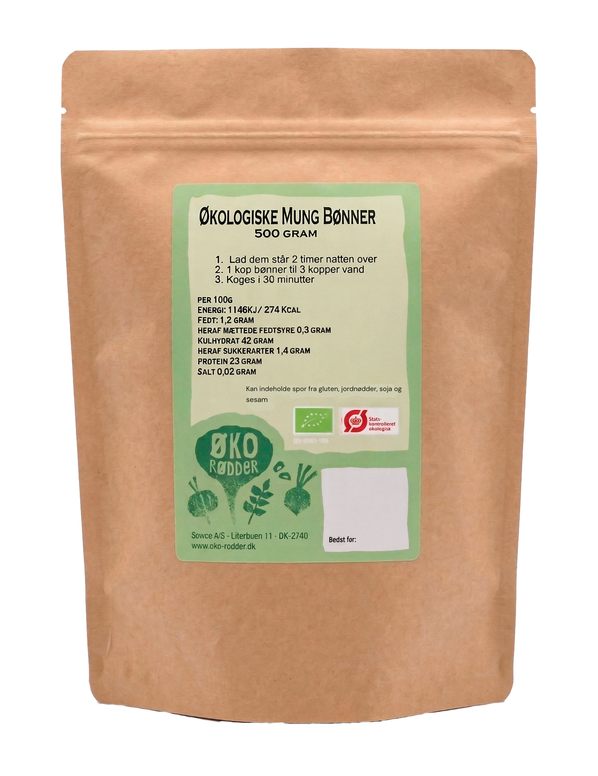 Økologiske Mungbønner (500g)