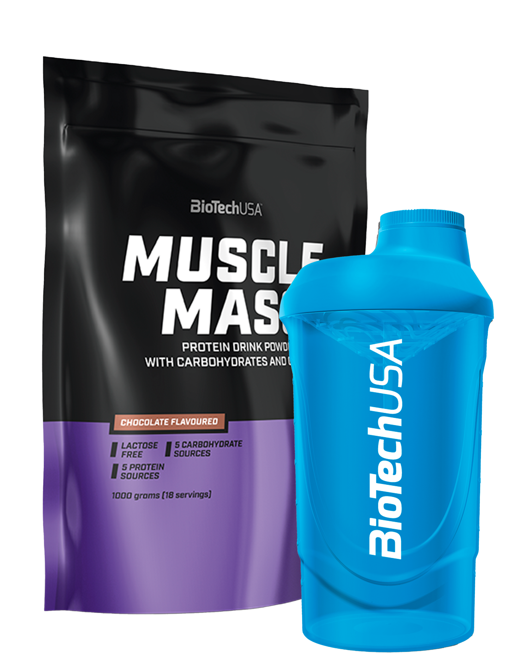Muscle Mass (1000g)+gratis valgfri Shaker