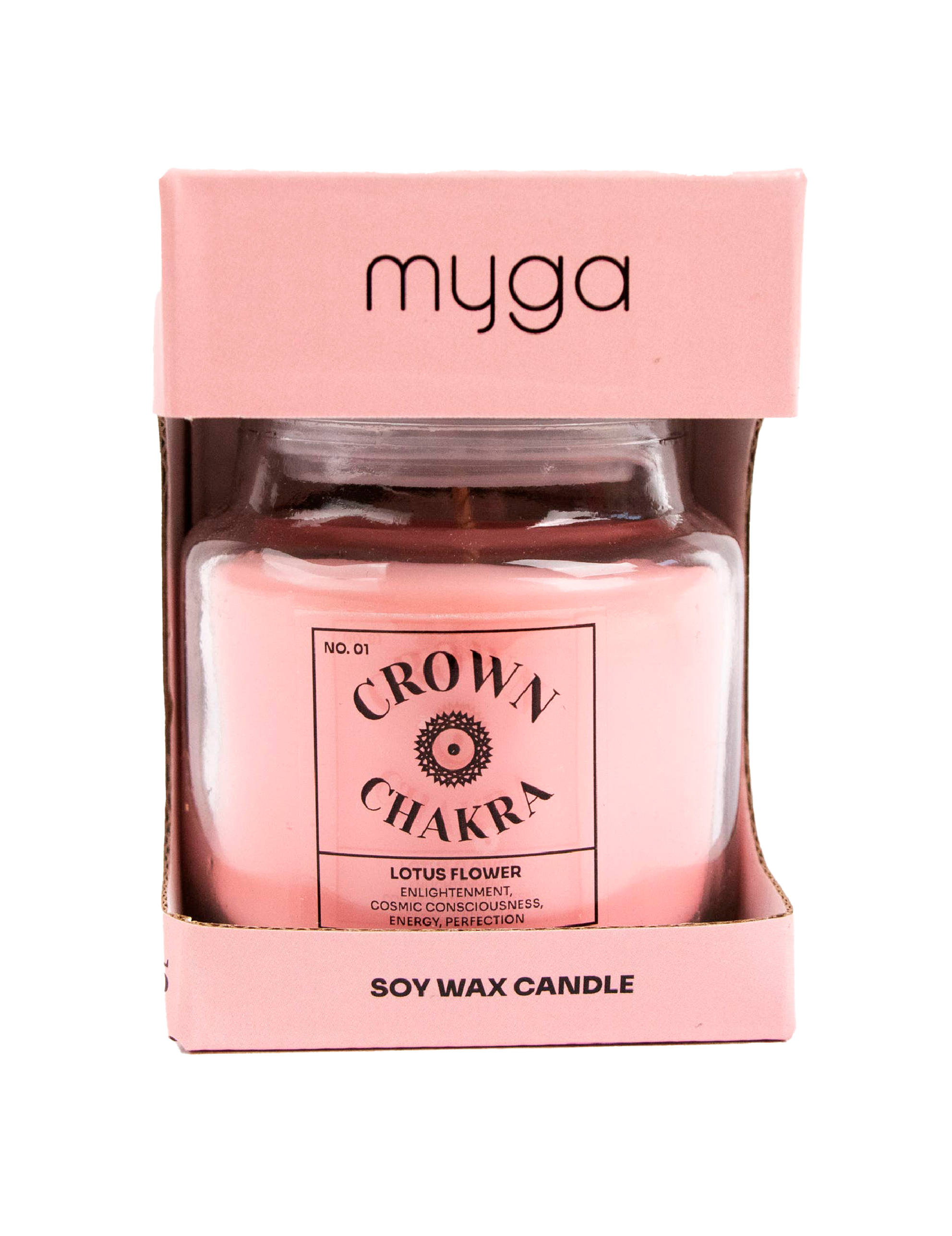 Crown Chakra Duftlys med Lotus – 250g