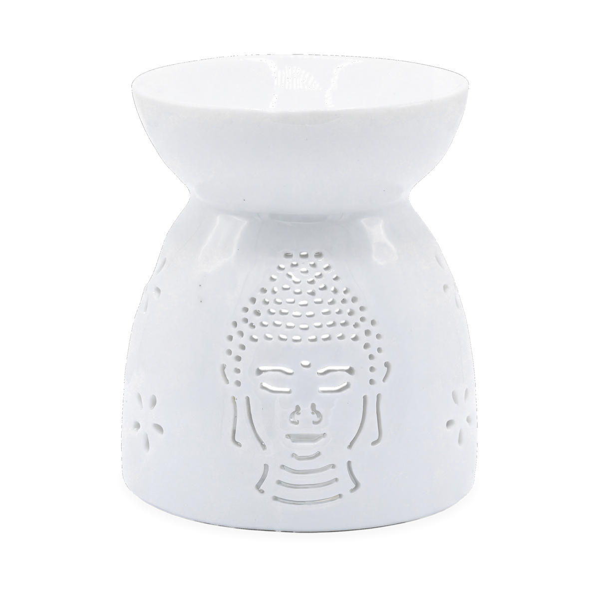Guru Shop Oil Burner Buddha Cut Out White