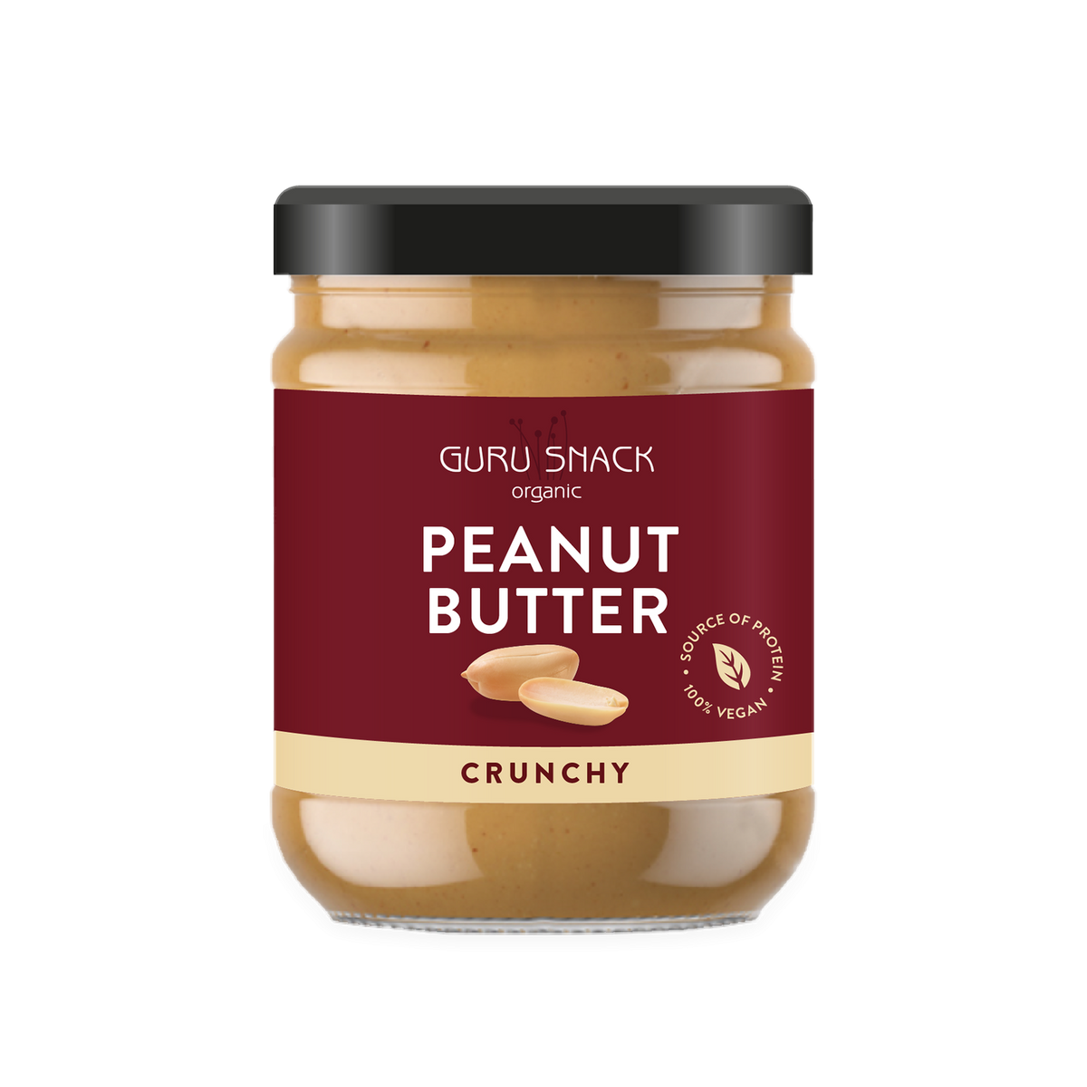 Guru Snack Peanut Butter Crunchy – økologisk (250 g)