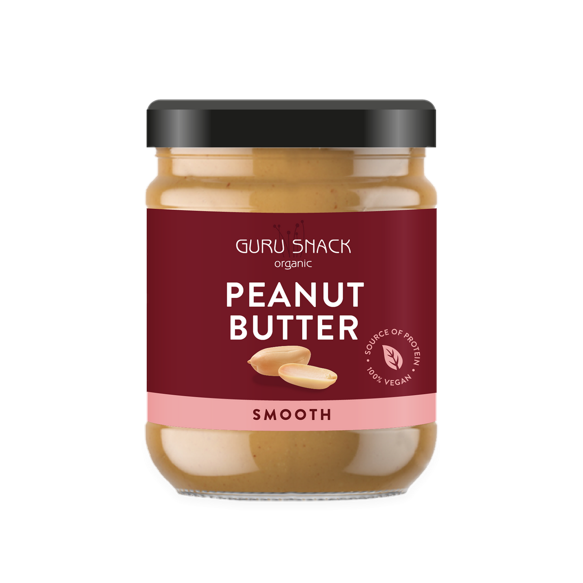 Guru Snack Peanut Butter Smooth – økologisk (250 g)