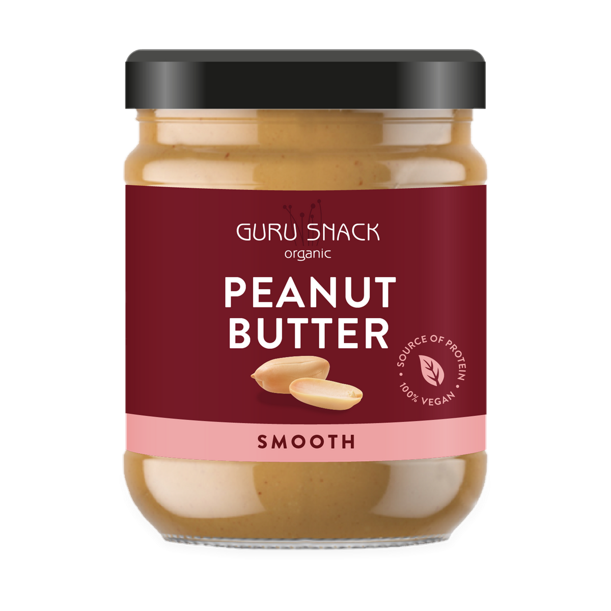 Guru Snack Peanut Butter Smooth – økologisk (500 g)