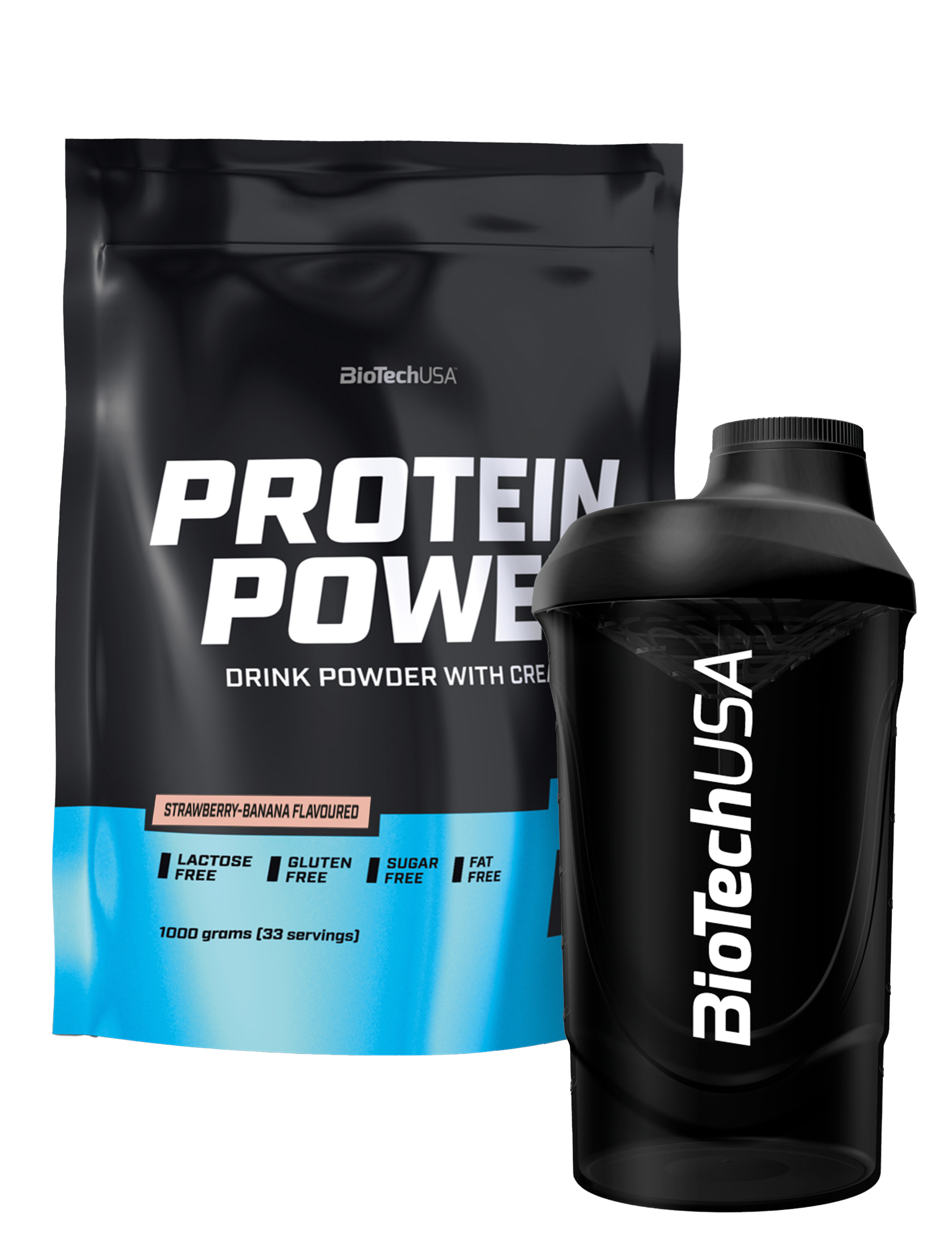 Protein Power (1000g)+gratis valgfri Shaker