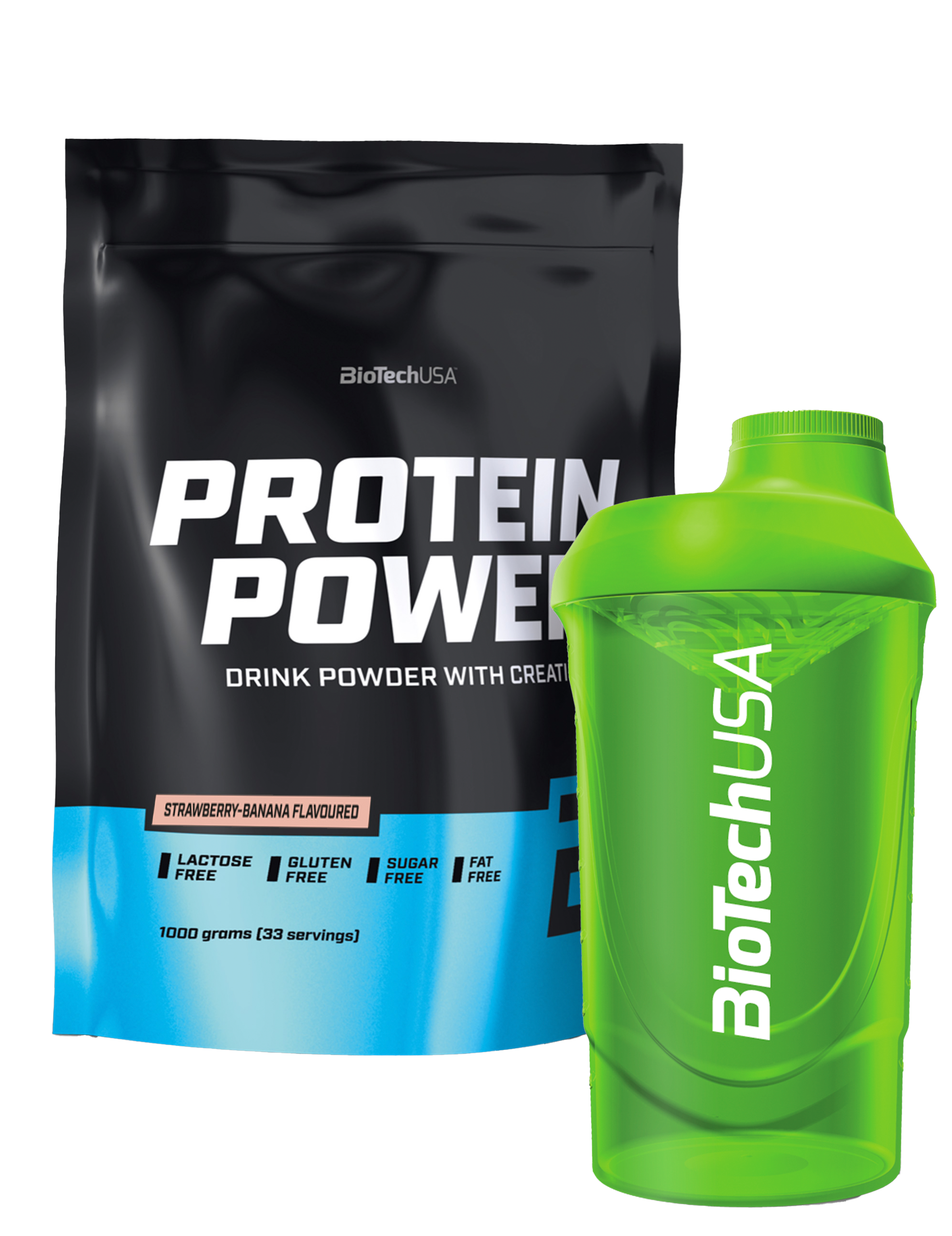 Protein Power (1000g)+gratis valgfri Shaker
