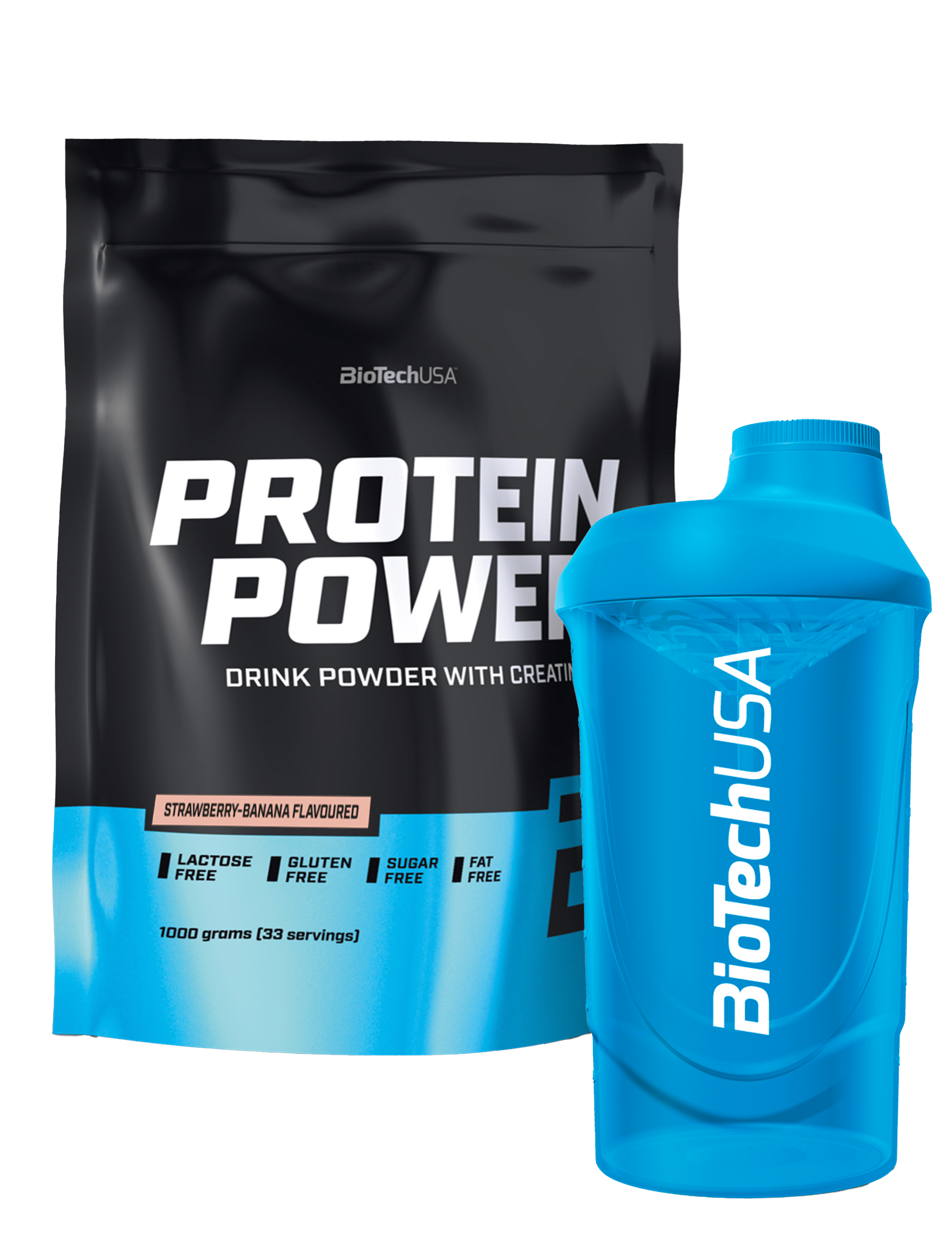 Protein Power (1000g)+gratis valgfri Shaker
