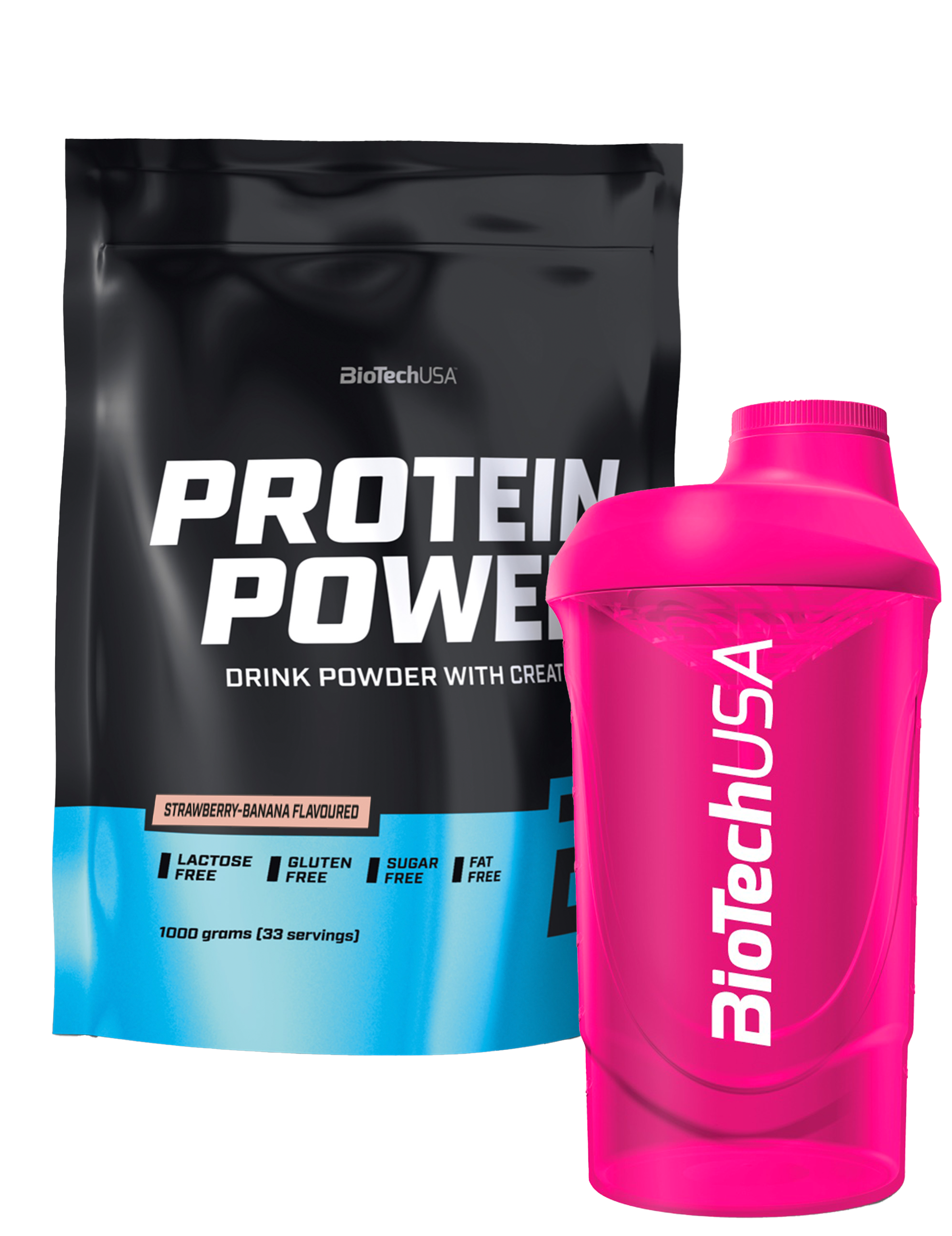 Protein Power (1000g)+gratis valgfri Shaker