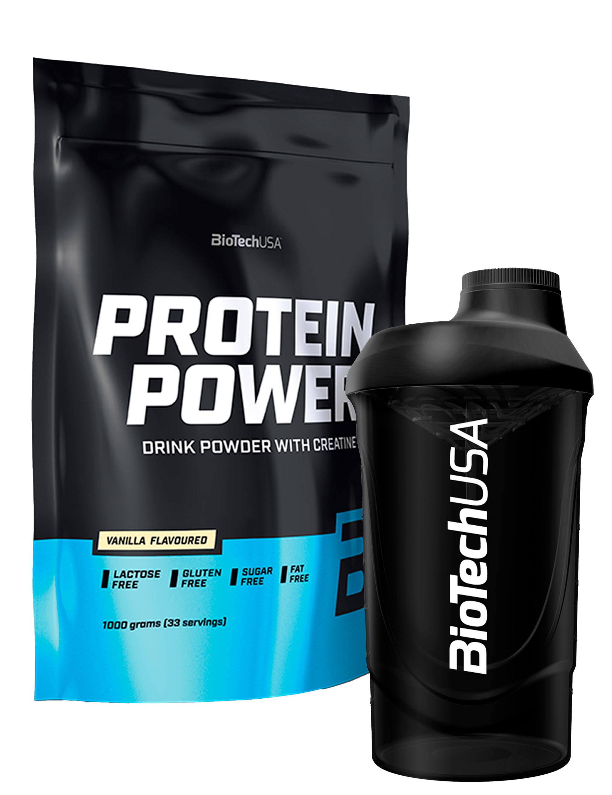 Protein Power (1000g)+gratis valgfri Shaker