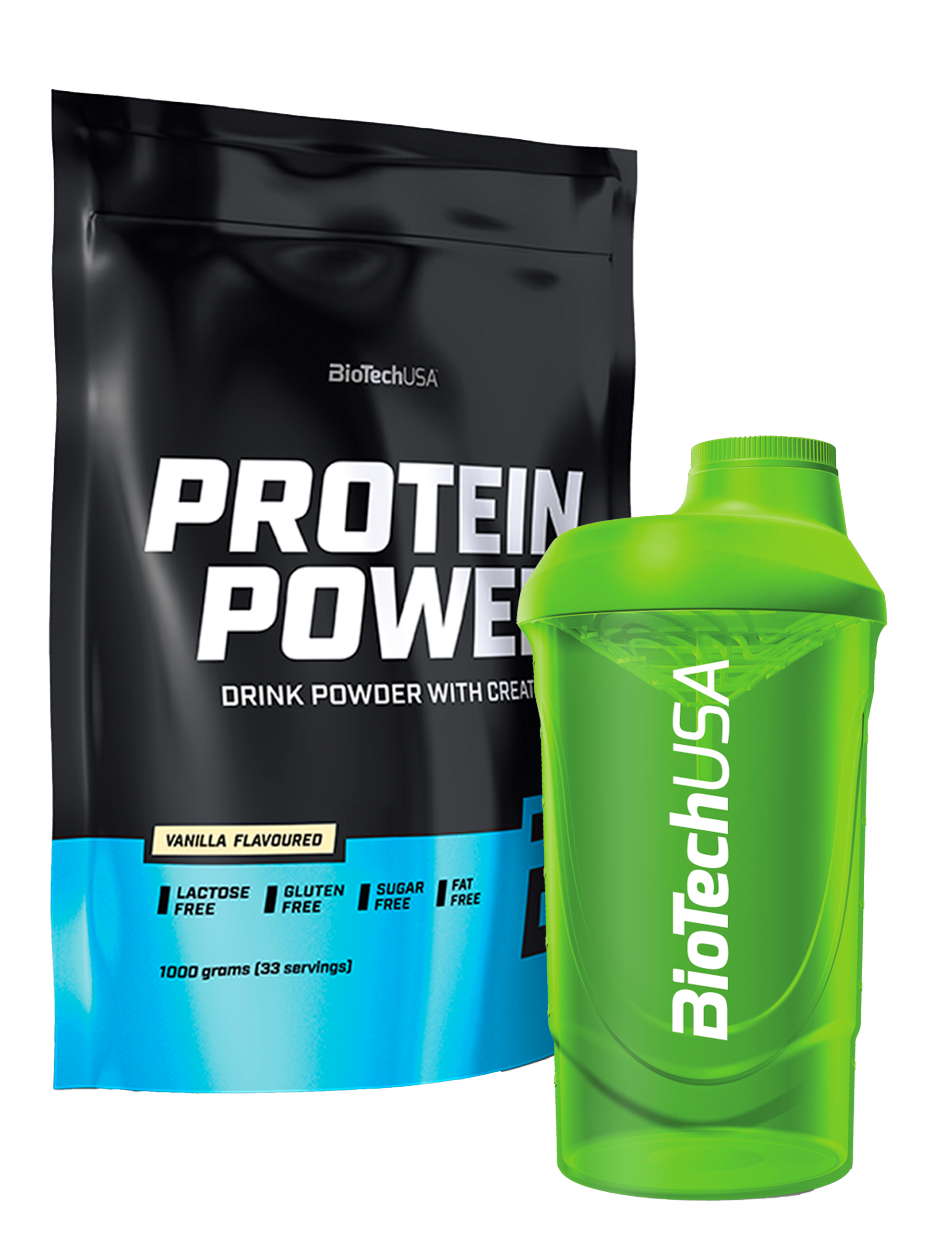 Protein Power (1000g)+gratis valgfri Shaker