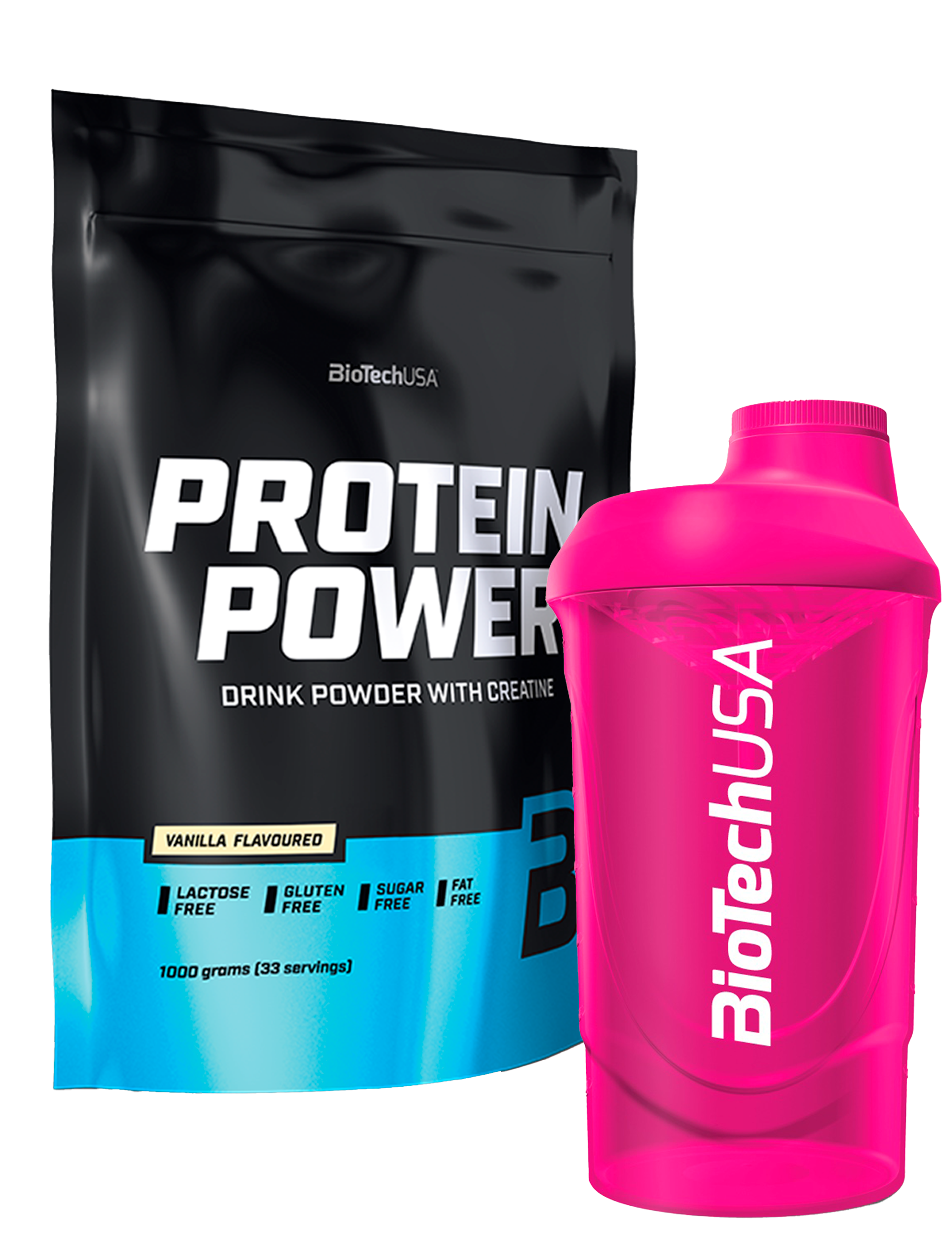 Protein Power (1000g)+gratis valgfri Shaker