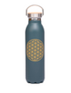Isoleret Flower of Life-vandflaske – 600 ml, mat antracit