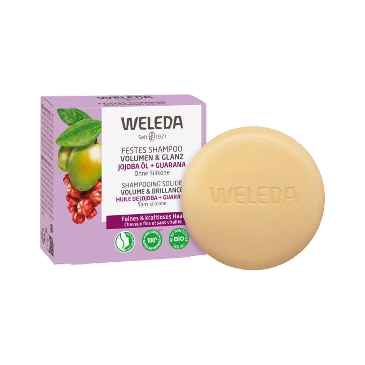 Weleda Shampoobar – volumen og glans – 50 g